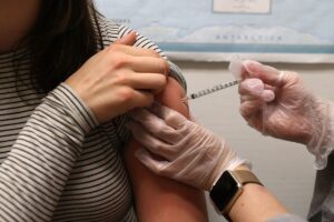 Flu vaccine administered