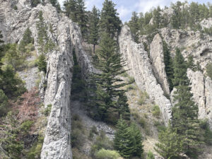 Gates of the Rocky Mountains rocky outcrops