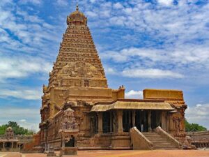 Brihadeeswarar Temple dedicated to Lord Shiva and commissioned by Raja Raja Chola I