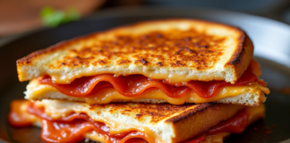 Pepperoni Pizza Grilled Cheese Sandwich Pepperoni Pizza Grilled Cheese sandwich