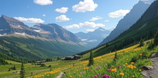 The Highline Trail in Glacier National Park The Highline Trail in Glacier National Park