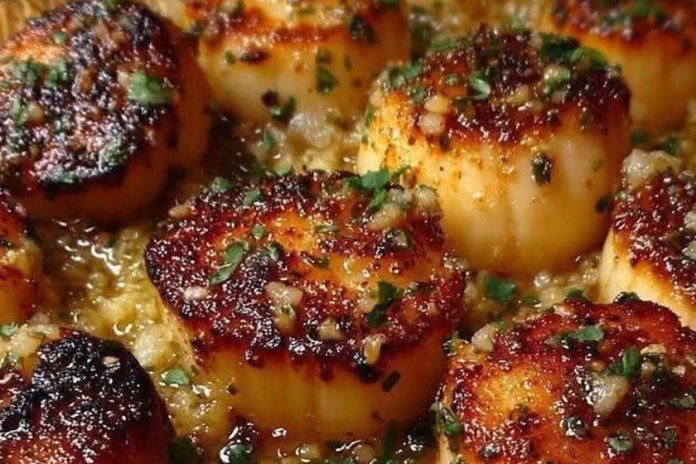 Garlic Butter Baked Scallops